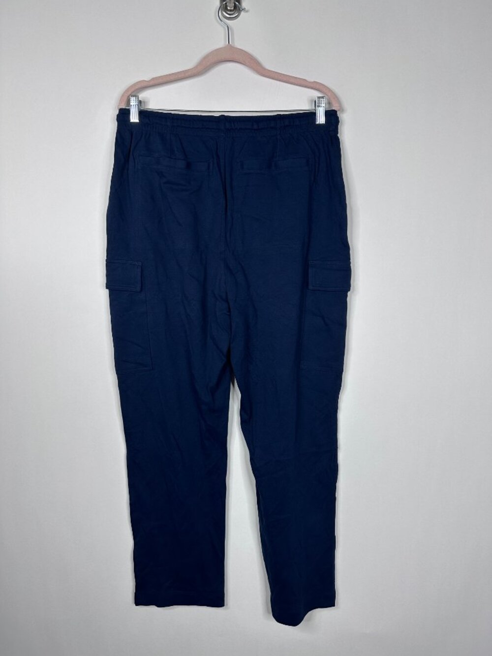 2/$30 Lands' End Sport Knit Straight Leg Pullon Cargo Pant Blue Large #A2176 - Picture 6 of 10